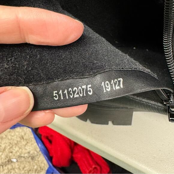 Merry Scott Black Lugg Sole Combat Lace Up Boots Fabric Womens 9 - Picture 10 of 11